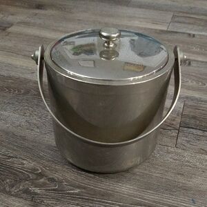Vintage: Towle Silversmith Stainless Steel Insulated Ice Bucket with Lid